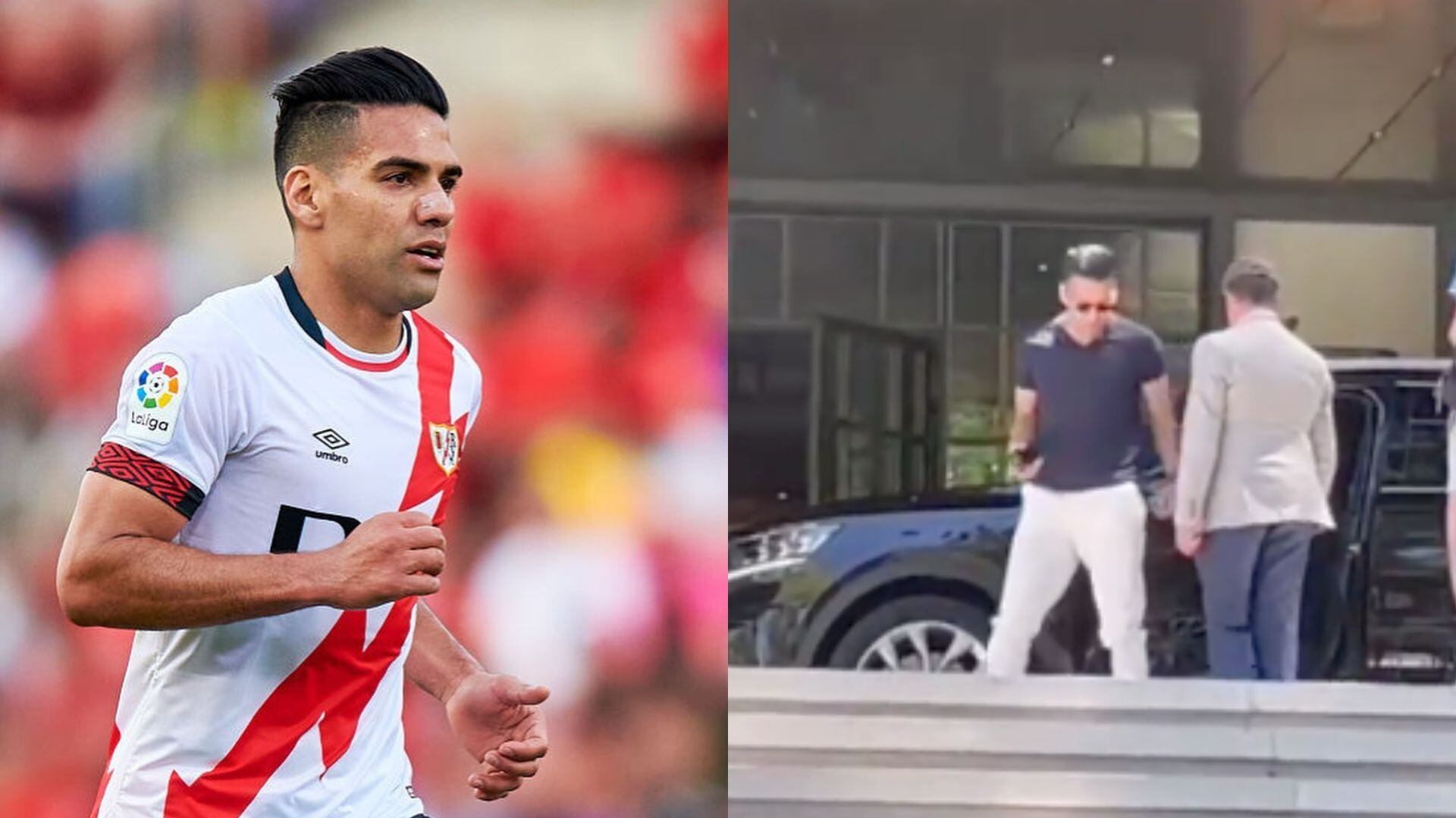 Falcao García fue visto visitando a uno de los equipos semifinalistas de la Liga de Campeones.