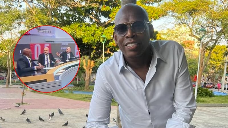 Faustino Asprilla - Fotos: Redes sociales del exjugador y transmisión de ESPN tomadas el 5 de marzo del 2026