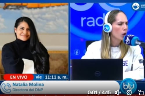 Agarrón al aire de la periodista Camila Zuluaga de Blu Radio con Natalia Molina directora del DNP por excesos en gasto público