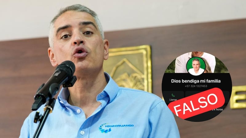 Gobernador de Antioquia denunció que lo están suplantando en WhatsApp para pedir altas sumas de dinero