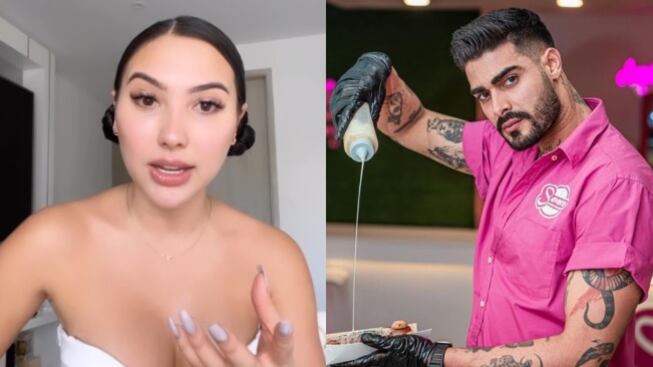 Aida Victoria Merlano y mesero de Severo Sinvergüenza.