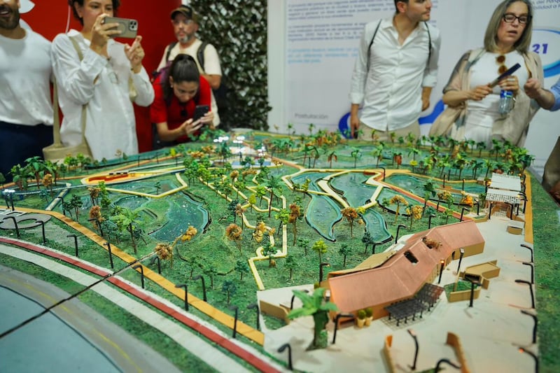 Foto maqueta del Parque de Las Lagunas en Montería.