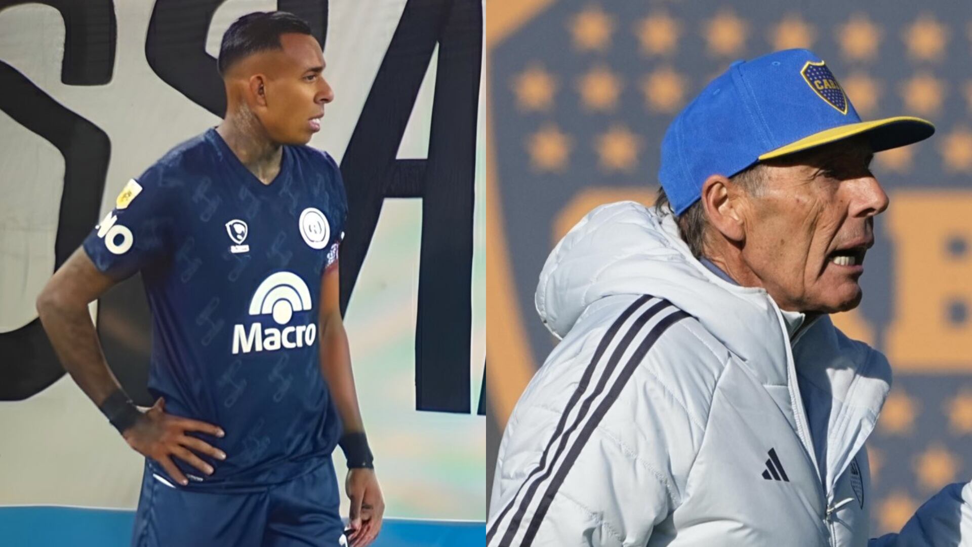 Sebastián Villa y Miguel Ángel Russo - Fotos: Redes sociales de Independiente de Rivadavia y Boca Juniors tomadas el 6 de noviembre del 2025