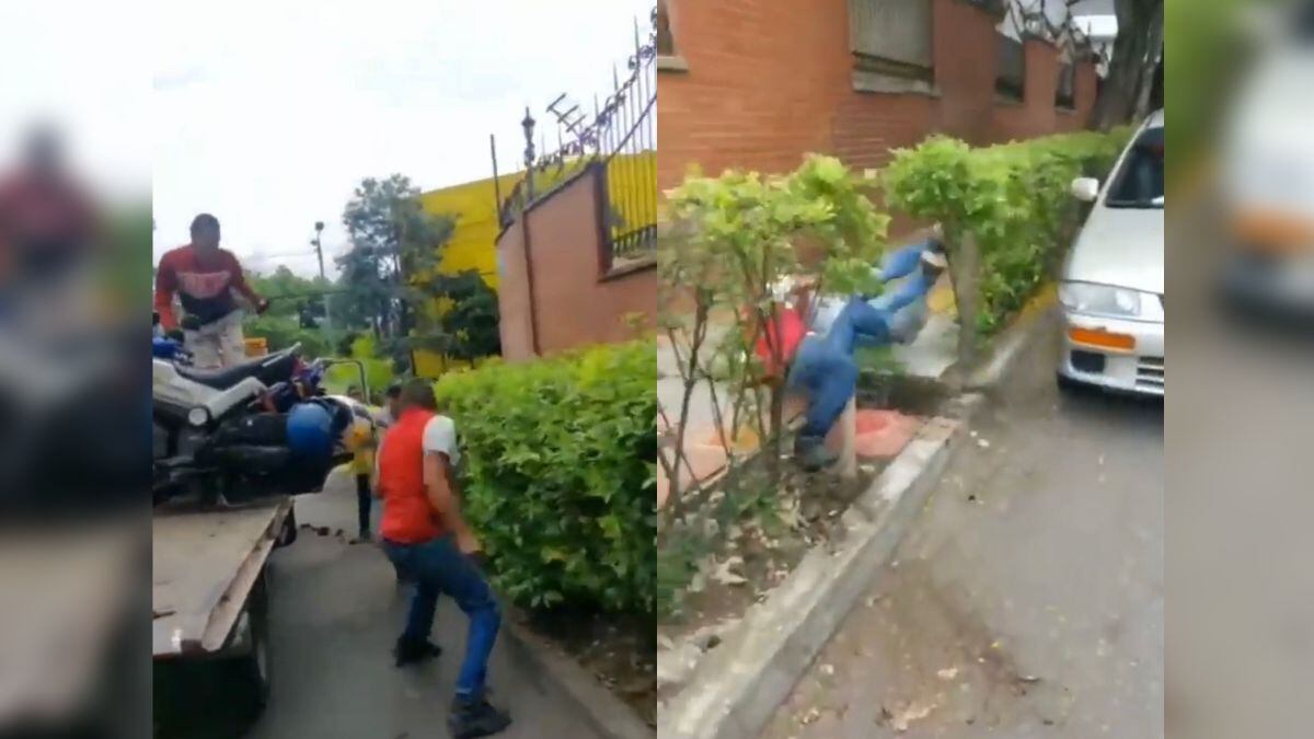 Dueño de motocicleta se va a golpes con operario de grúa