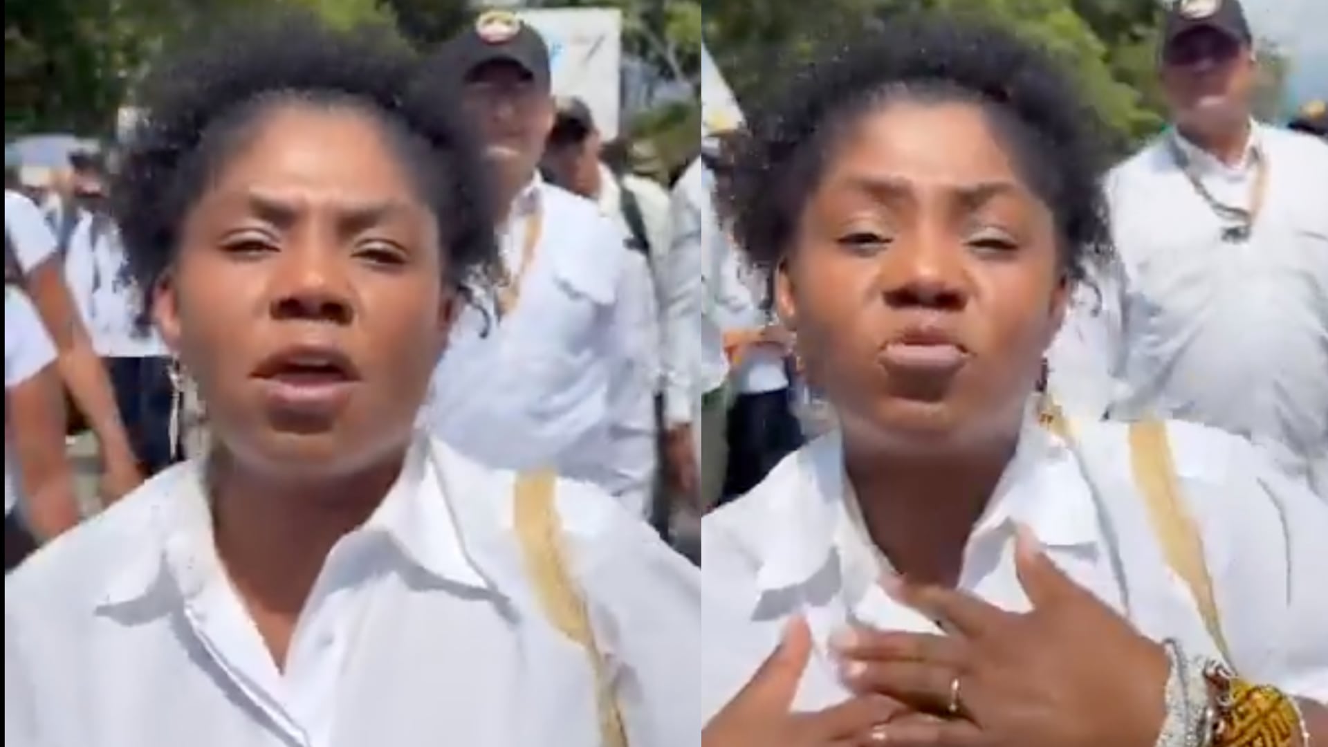 Francia Márquez reapareció en marchas en Cali