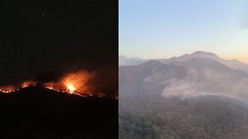 Incendios forestales en la parte alta de la Sierra Nevada de Santa Marta en Cesar.