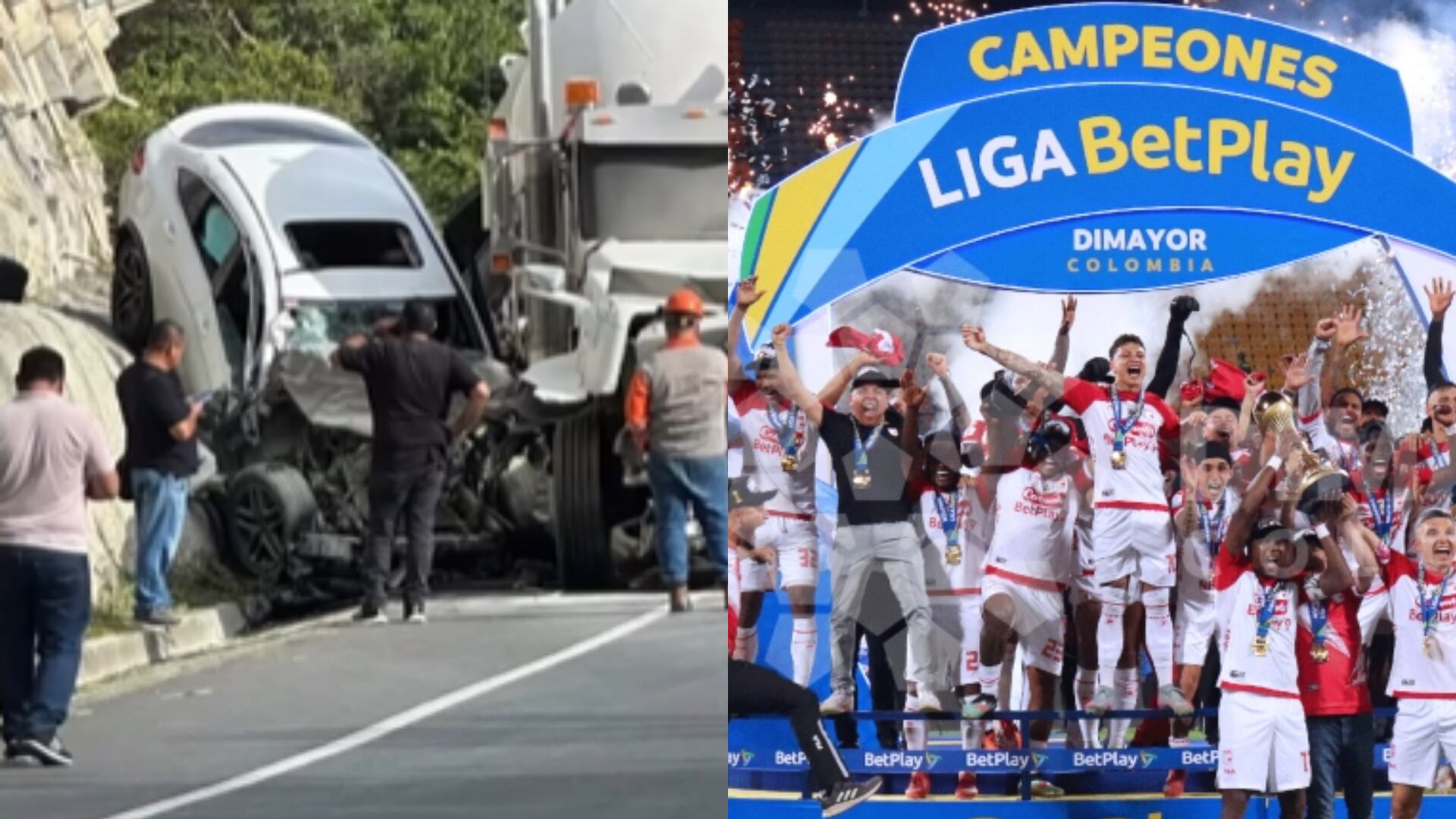 Carro de campeón de Santa Fe estuvo involucrado en un accidente