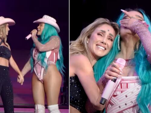 Karol G quedó ‘enamorada’ con la sorpresa que le dio Anahí en pleno concierto de RBD