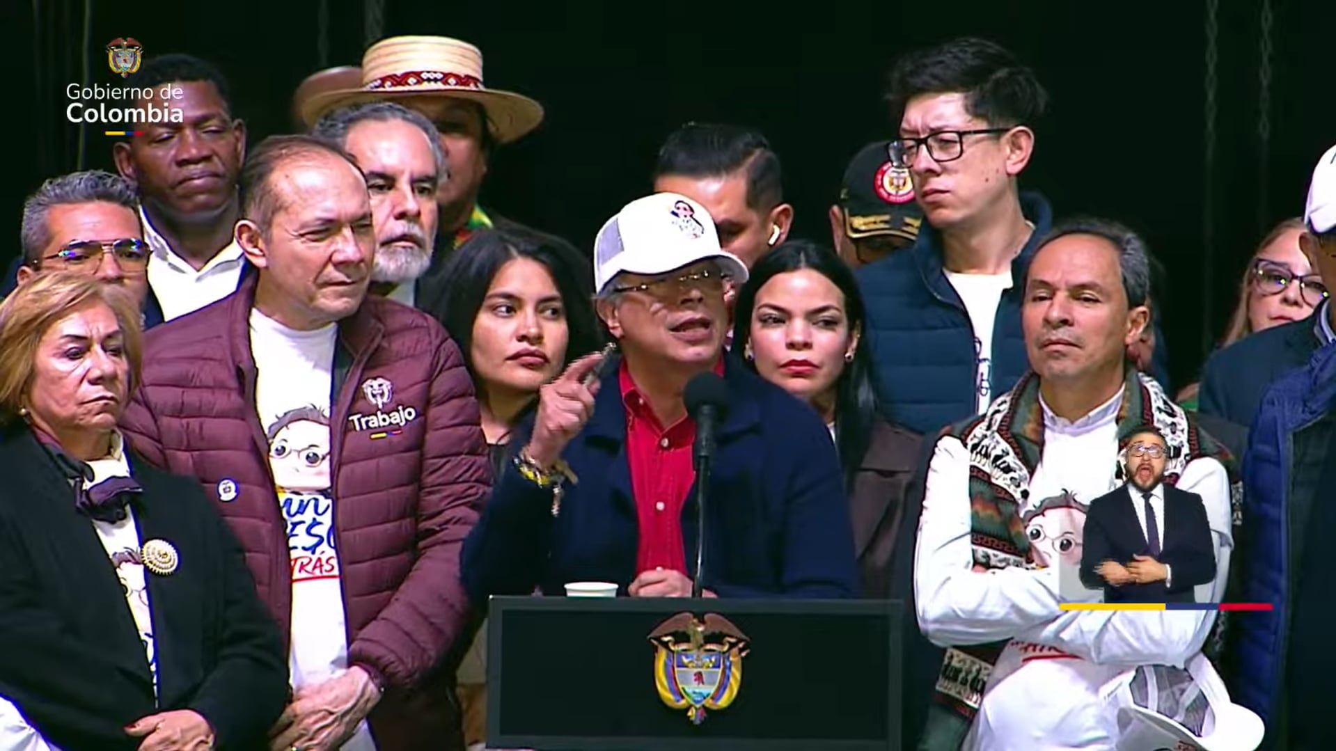 Presidente Petro ante la Plaza de Bolívar.