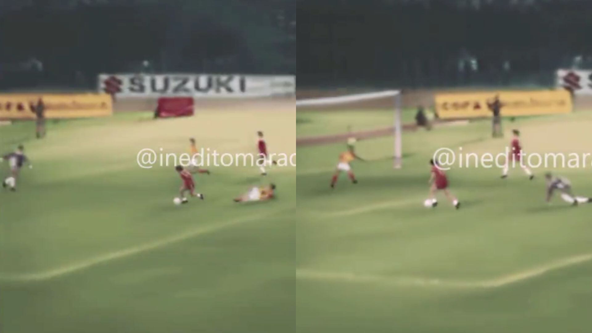 Maradona le marcó un golazo al Pereira en un partido que terminó igualado 4-4.