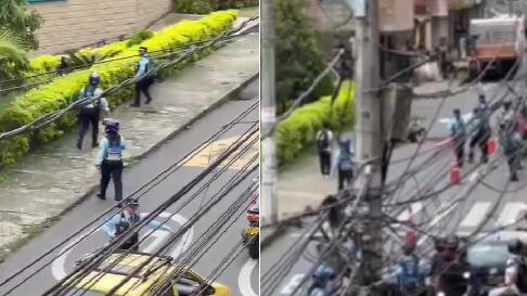 Agentes de tránsito en Bello