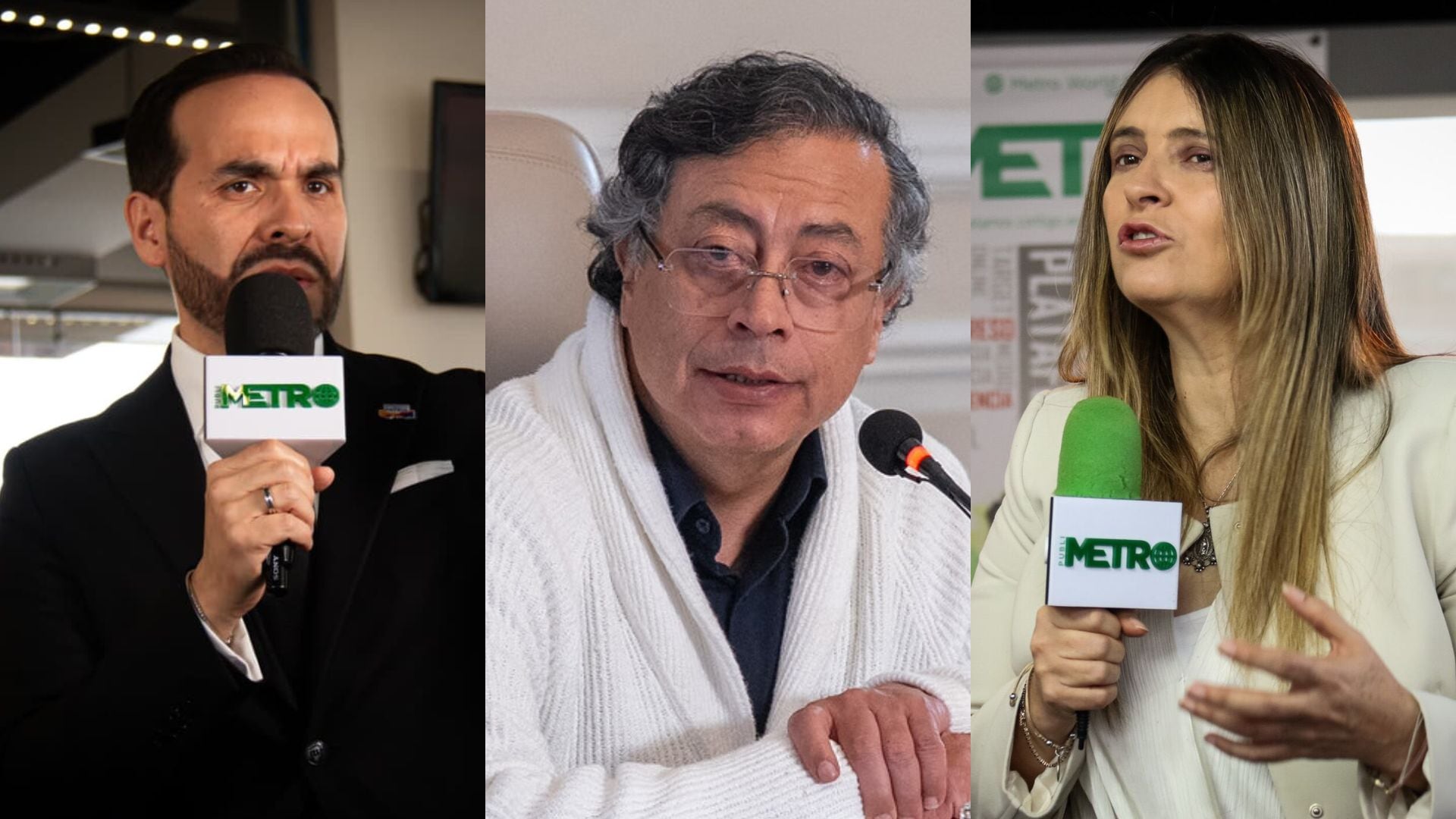 Abelardo de la Espriella, Gustavo Petro y Paloma Valencia