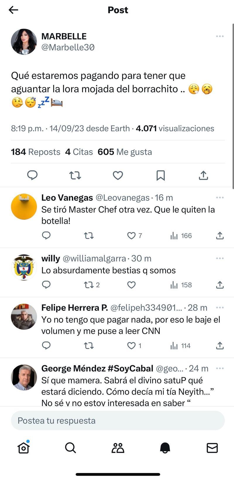 Marbelle se molestó con Petro por su discurso durante la programación de un reality