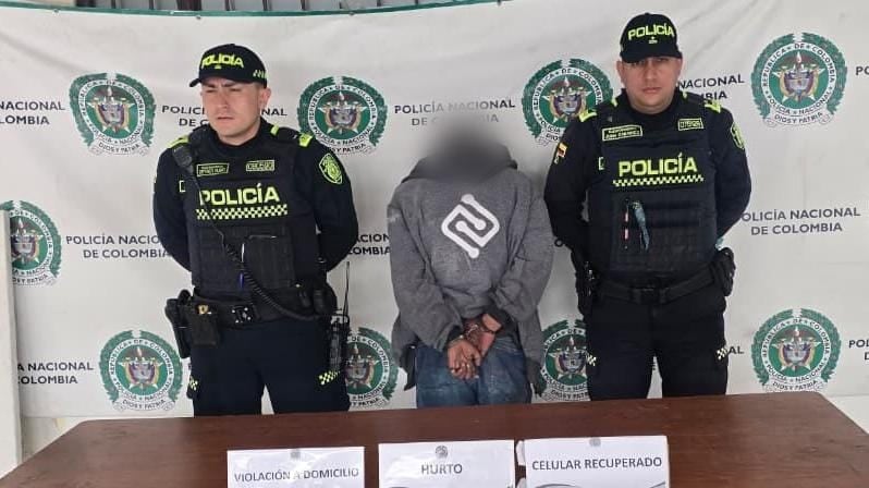 Capturan a un ladrón con 19 anotaciones judiciales por delitos de hurto y homicidio.