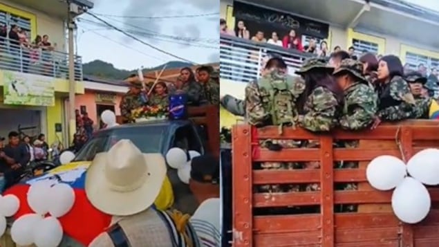 Foto disidencias hacen ostentoso sepelio de ‘El Flaco’ tras ataque fallido en Tesalia.