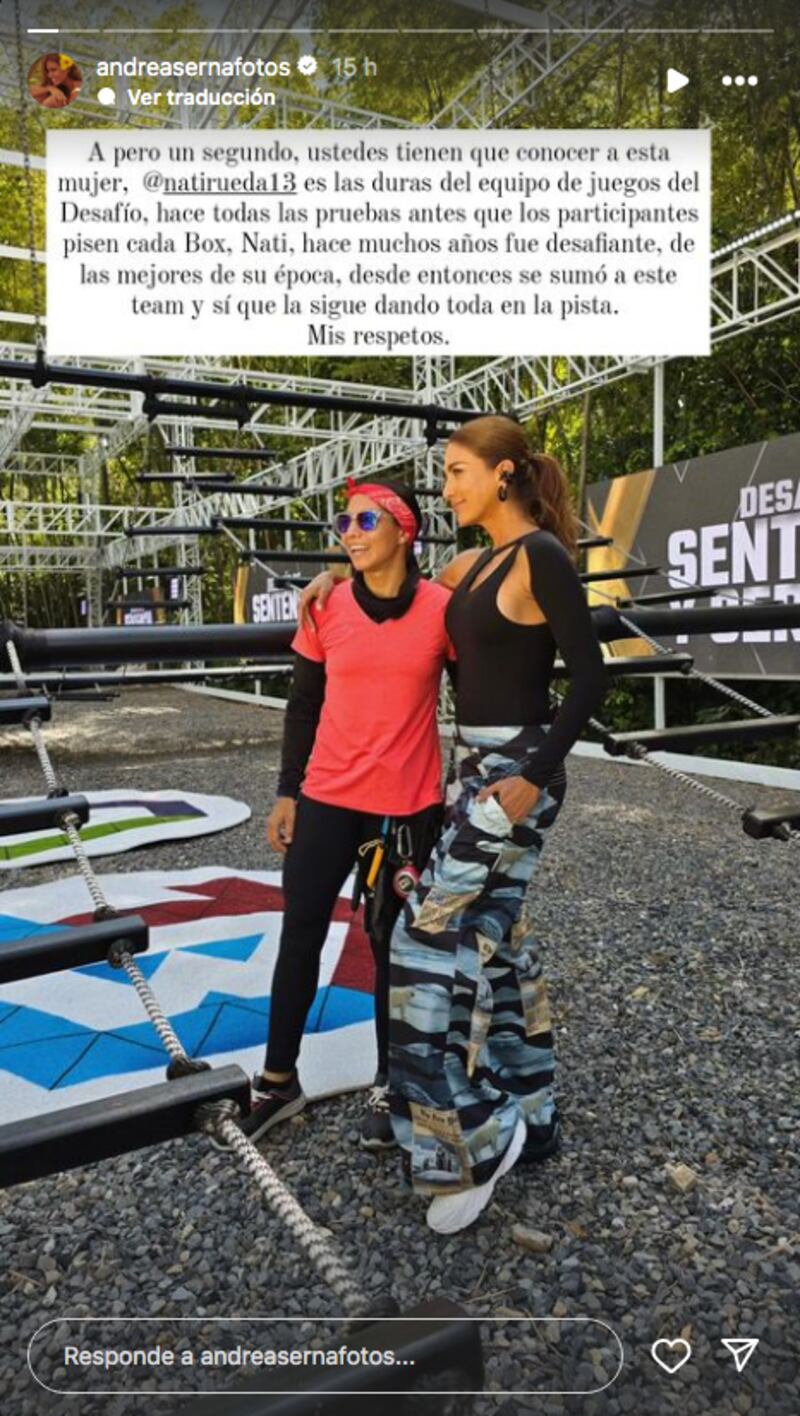 Andrea Serna y Natalia Rueda en el 'Desafío XX'
