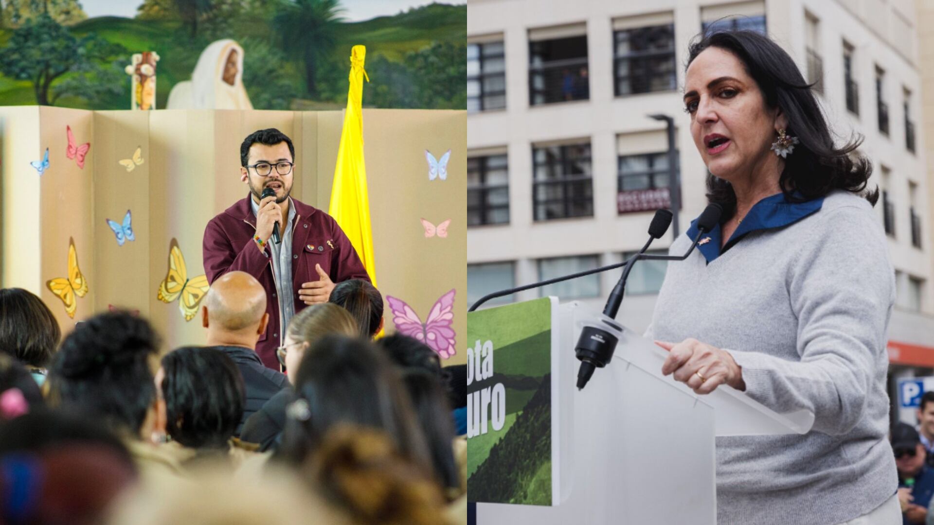 El Superintendente de Salud, Luis Carlos Leal, y la senadora María Fernanda Cabal.