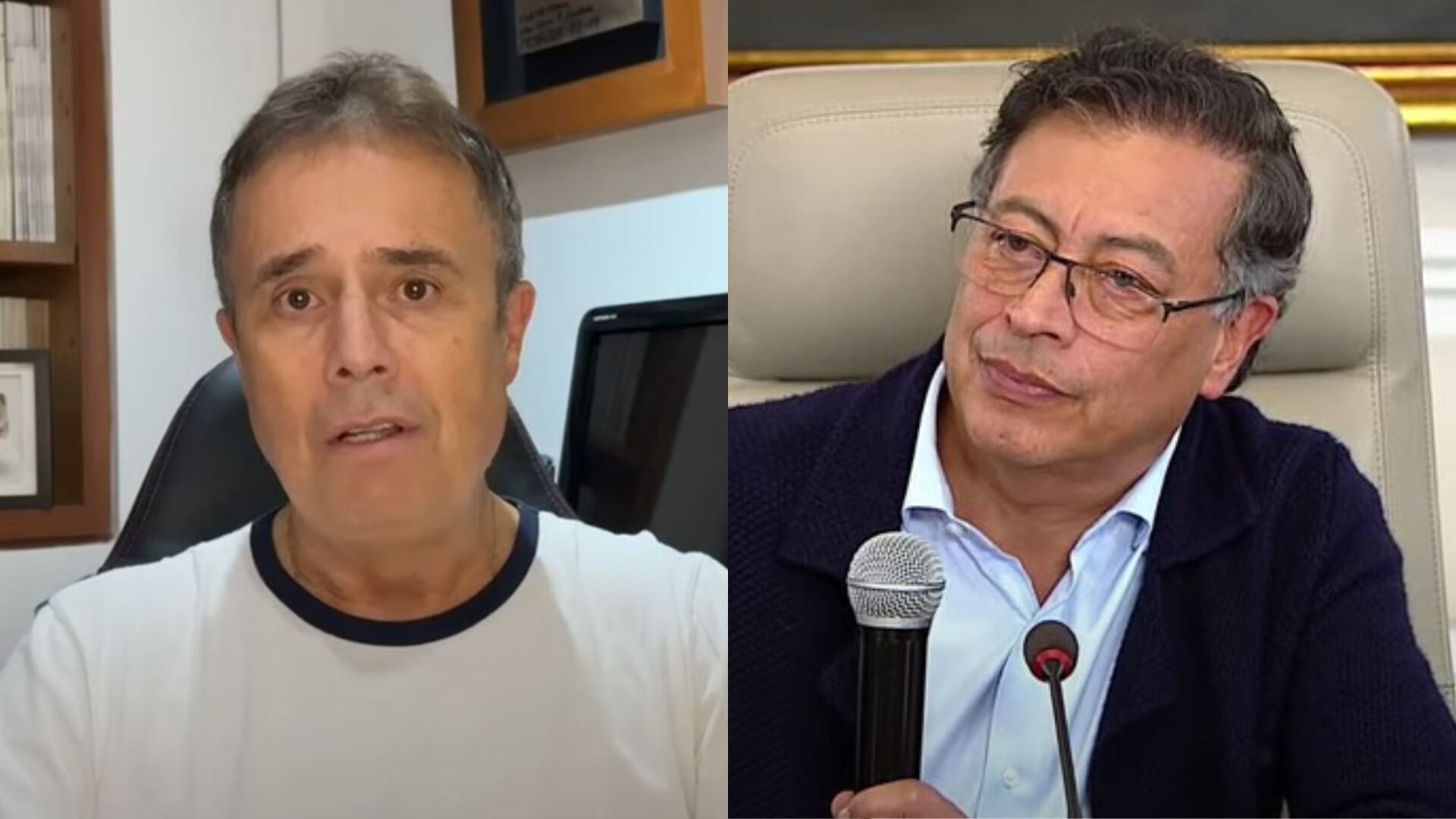 César Augusto Londoño y Gustavo Petro - Fotos: Capturas de pantalla