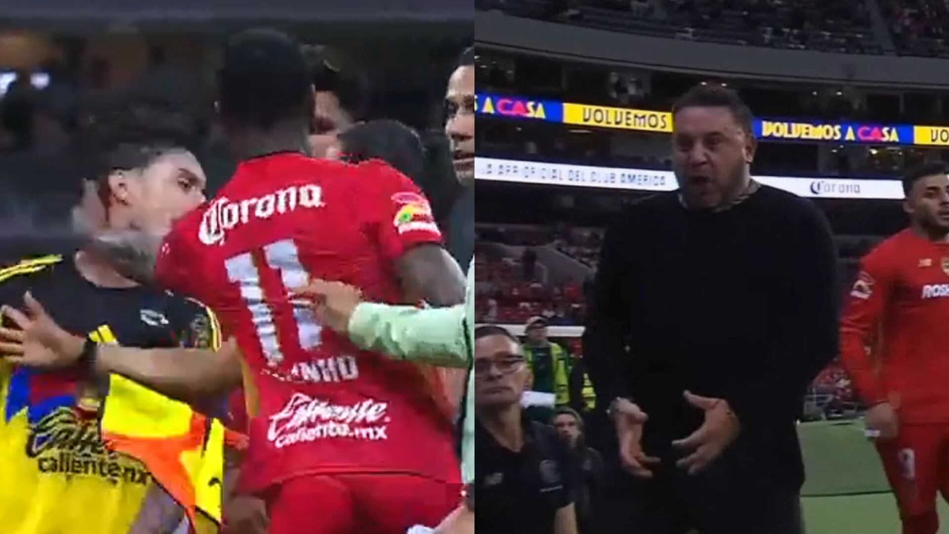 Toluca vs. América de México - Fotos: Capturas de la transmisión oficial el 19 de abril del 2026