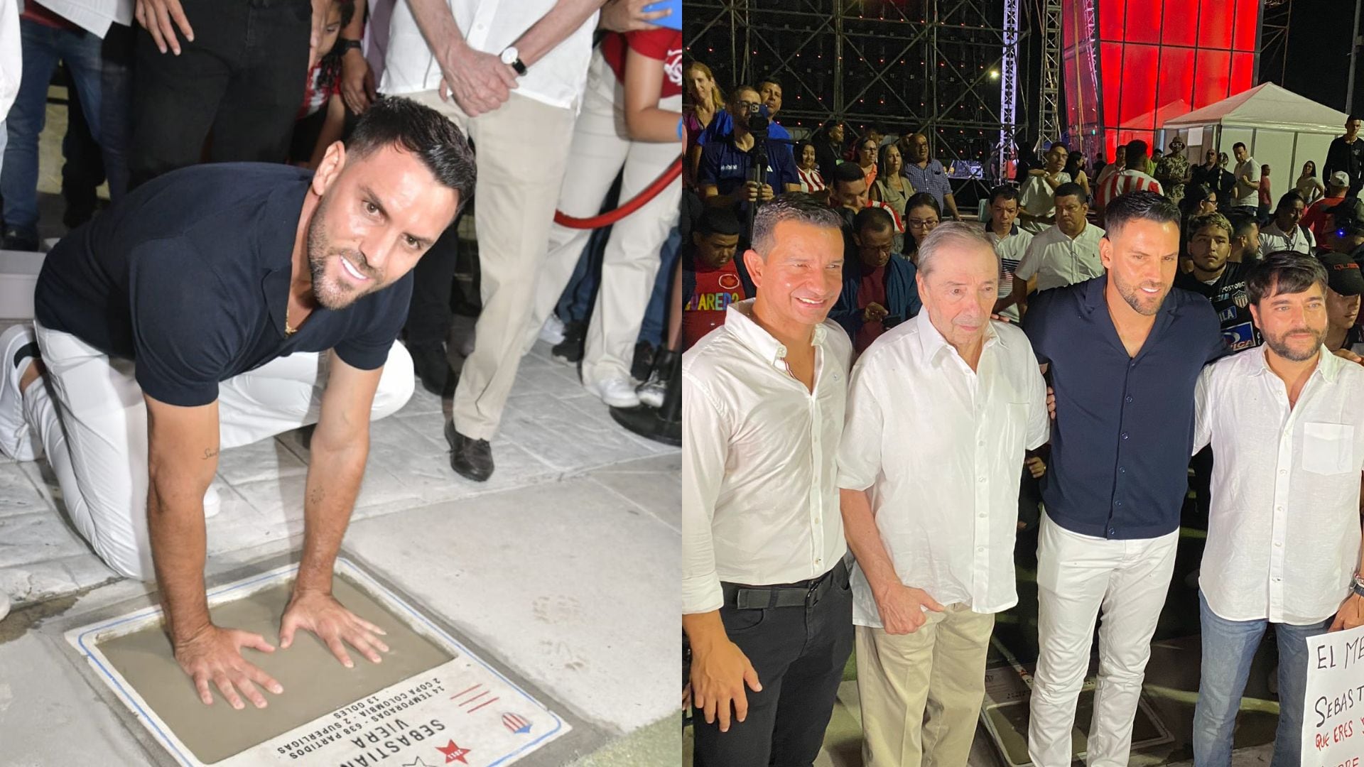 Sebastián Viera fue homenajeado en Barranquilla.