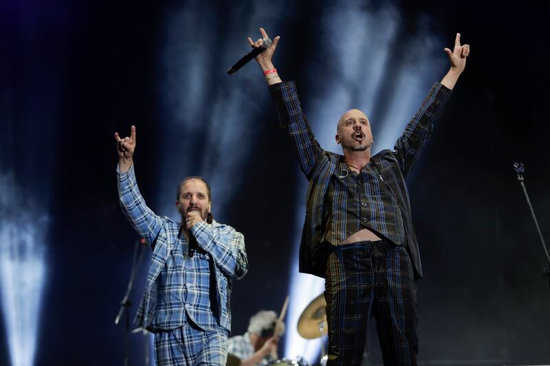 Bersuit Vergarabat, de Argentina, durante su presentación en Rock al Parque 2022 en Bogotá.