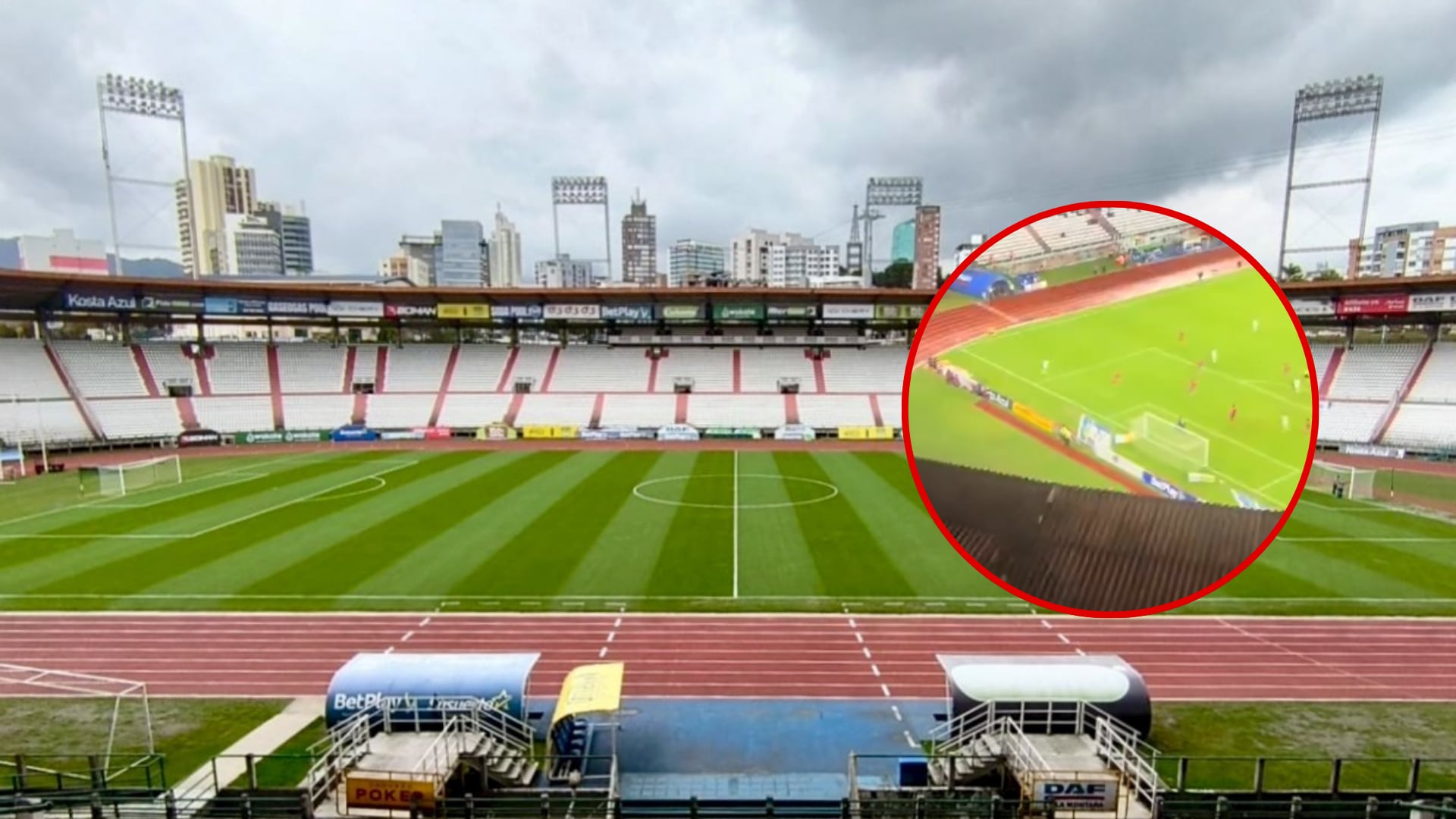 Palogrande de Manizales - Fotos: Redes sociales del Once Caldas y TikTok tomadas el 2 de octubre del 2025