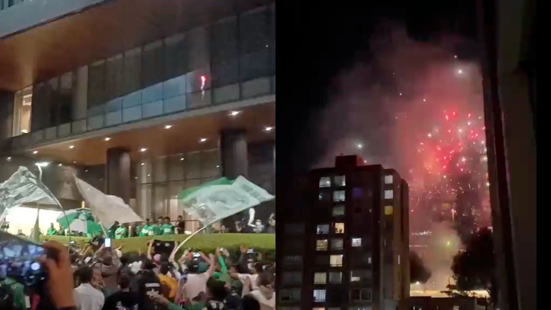 Aficionados de Nacional hicieron un gran recibimiento a su equipo.