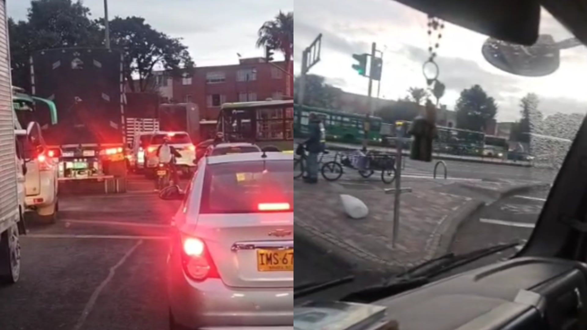 Monumental trancón en la Calle 80 para salir de Bogotá: Hasta TransMilenio está trancado