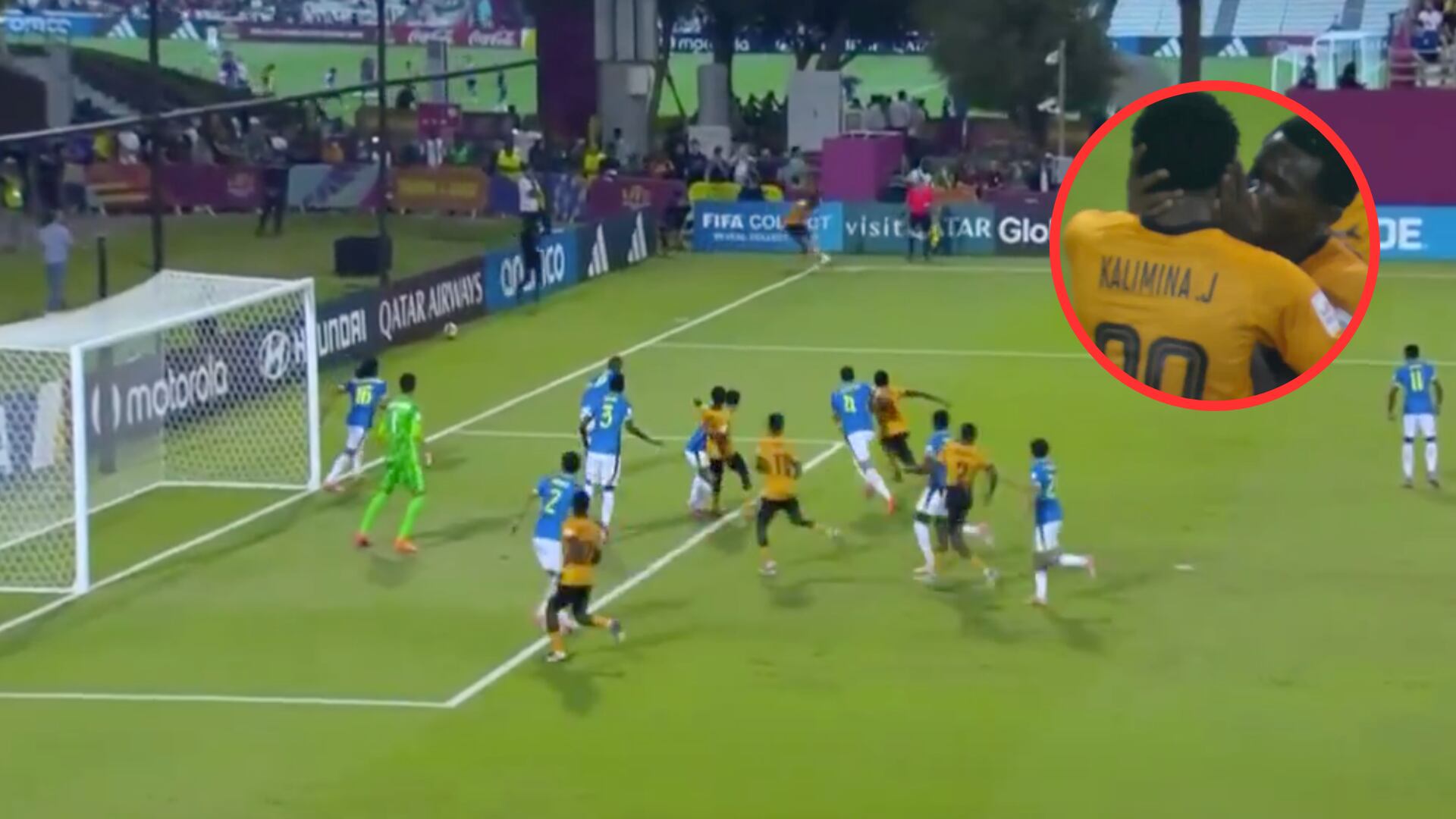 Zambia le hizo impresionante gol olímpico a Brasil pero su celebración fue lo que más llamó la atención