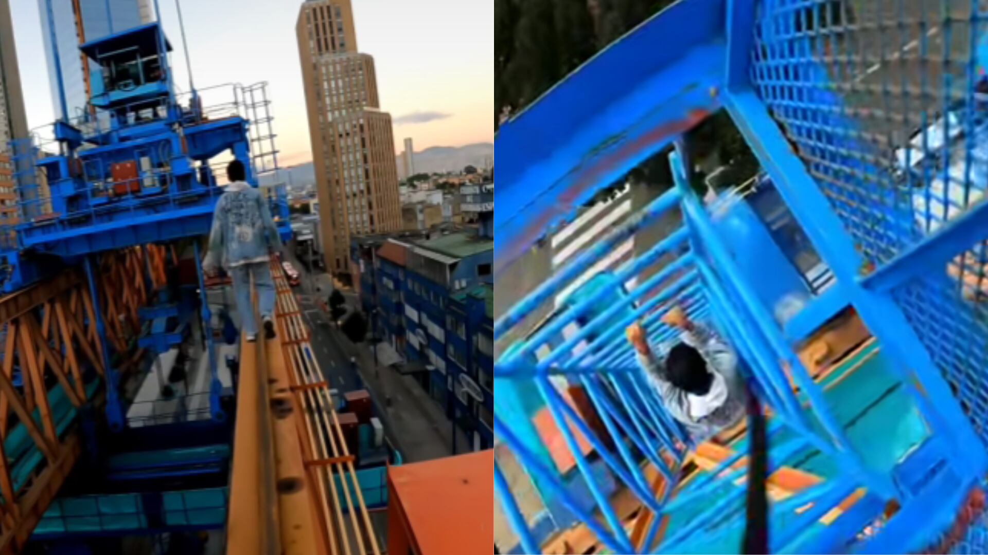 Maniobra riesgosa en obras del Metro de Bogotá