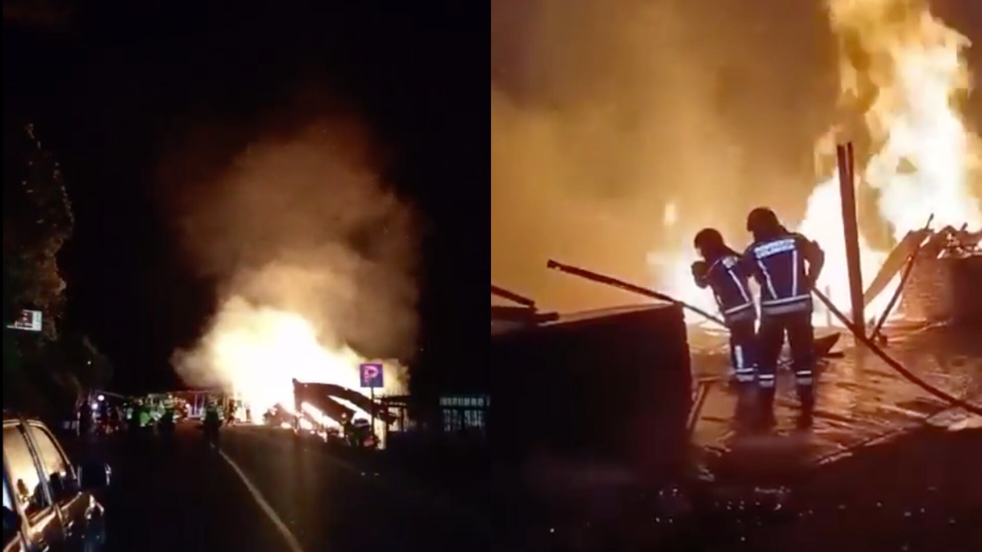 Incendio en el Salto del Tequendama.