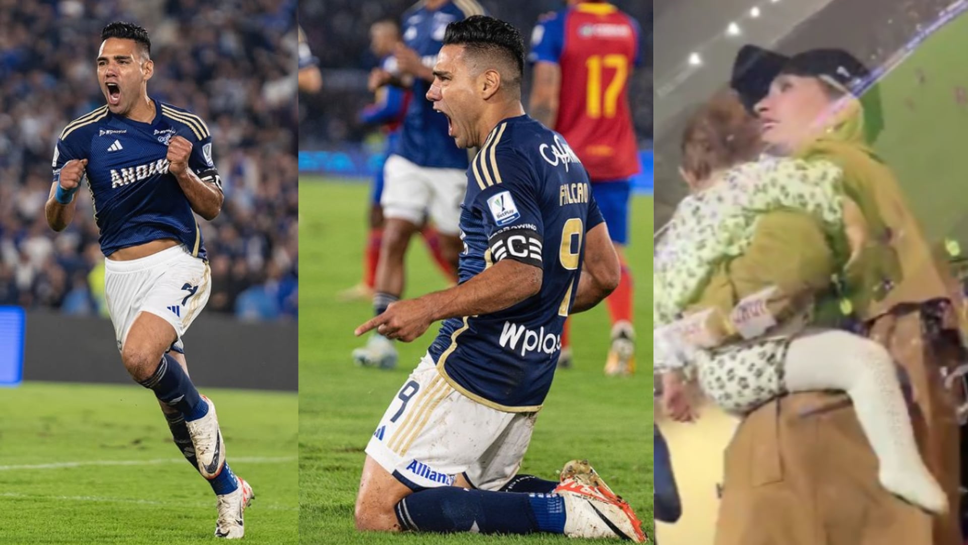 Falcao anotó su primer Gol con Millonarios en el Campín; así lo ‘rugió' la familia del ‘Tigre’
