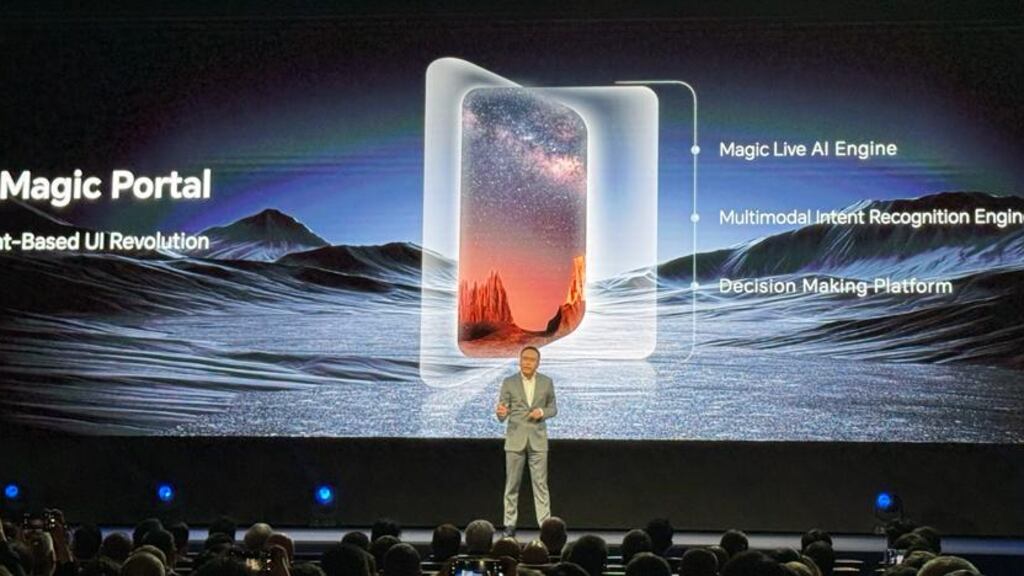 George Zhao, CEO de Honor, durante la presentación de las novedades de la compañía en el MWC