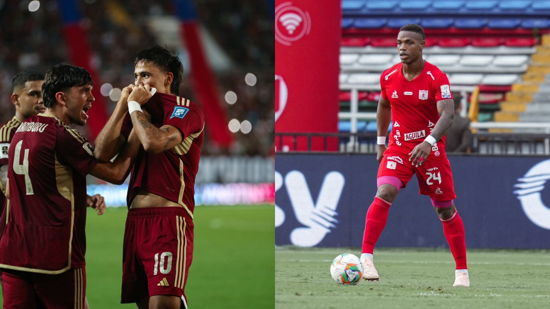 Venezuela y América de Cali - Fotos tomadas de las redes sociales de la @FVF y @AméricadeCali el 14 de septiembre del 2025