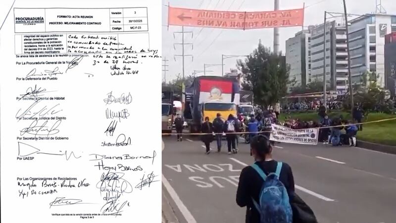 Distrito de Bogotá llega a acuerdo con recicladores después de las protestas del lunes 22: esto fue lo que decidieron