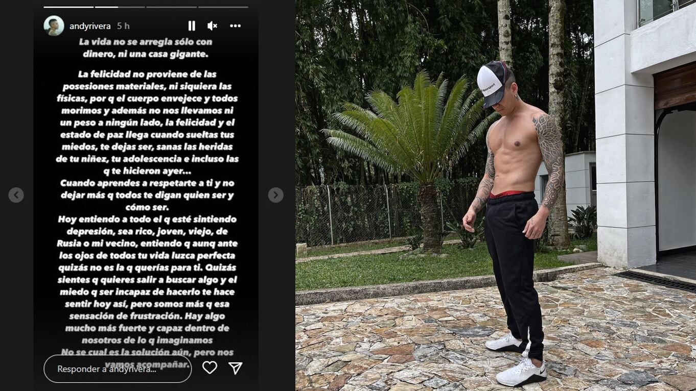 Tal parece que Andy Rivera se está concentrando únicamente en él y especialmente en conocerse más en medio de su depresión.