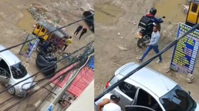 Foto de la balacera en Engativá en Bogotá que dejó un muerto.