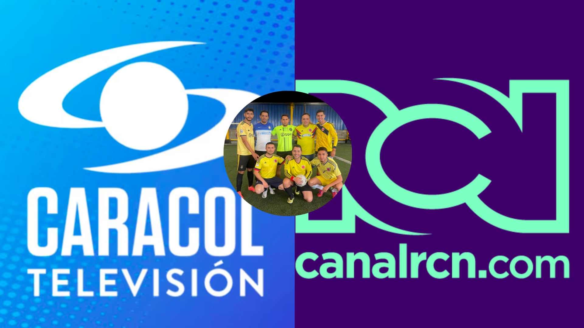 RCN y Caracol se enfrentaron en partido de fútbol.