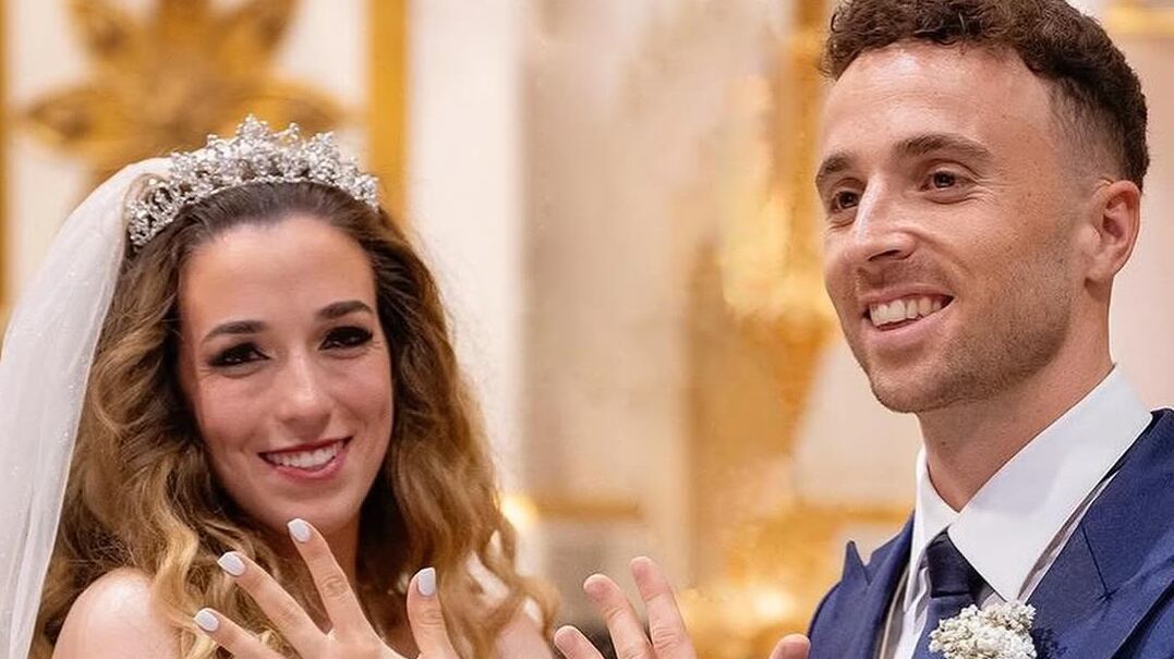 Foto de la boda de Diogo Jota con Rute Cardoso.