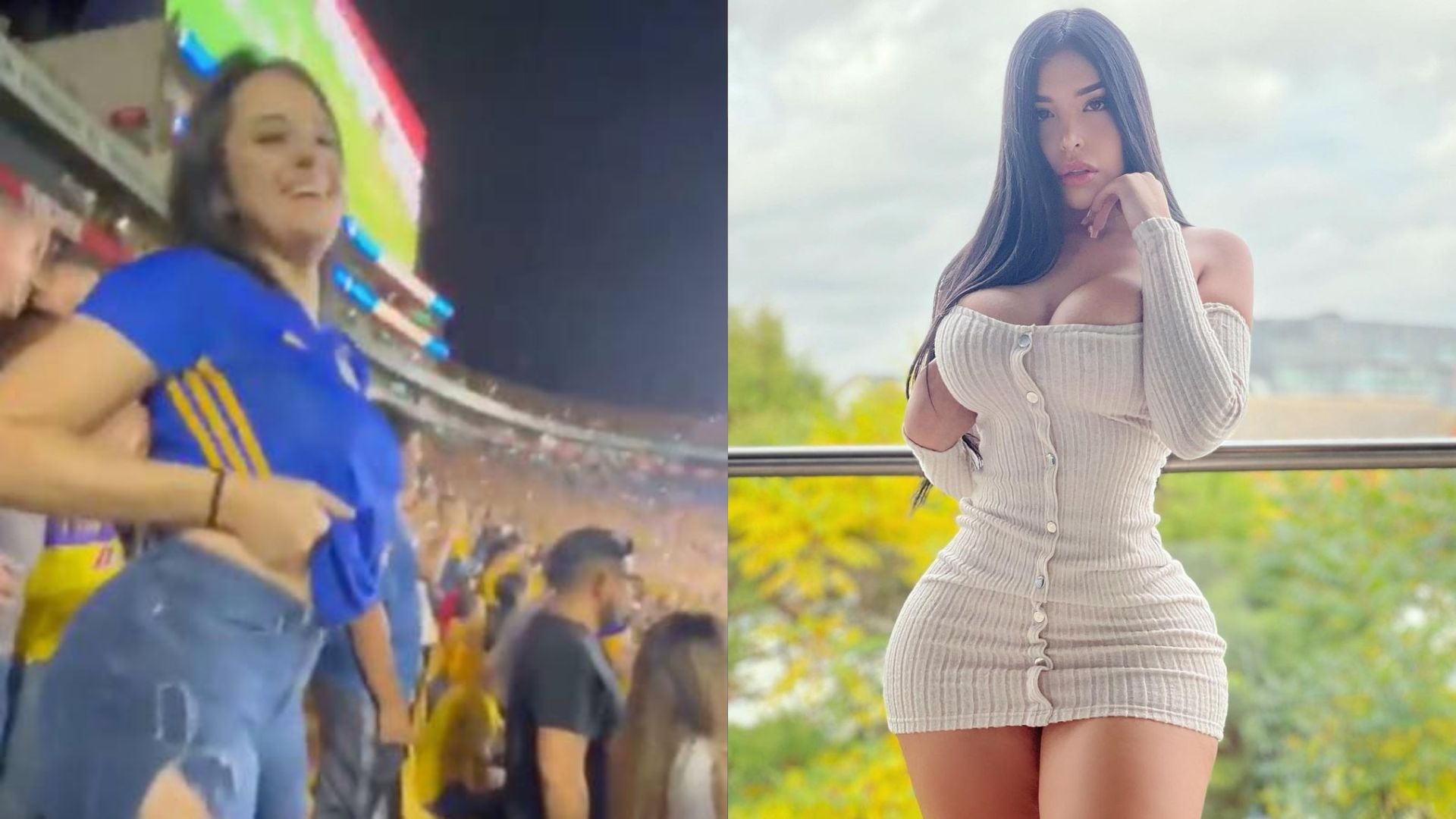 Hincha mexicana mostró sus senos en partido.