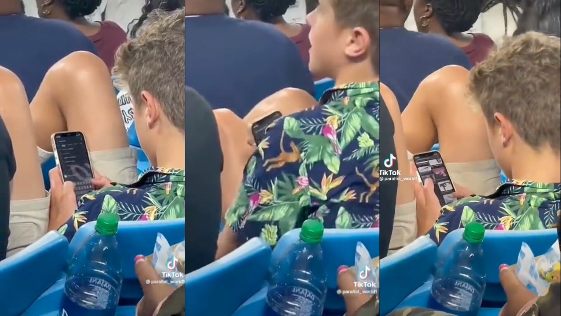 Estadounidense buscando armas en el estadio