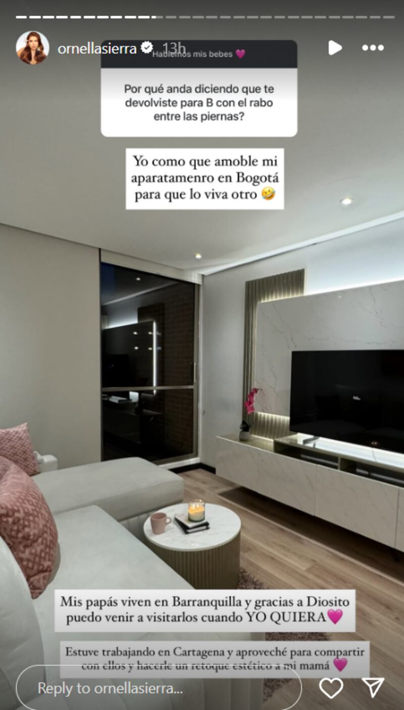 Ornella Sierra reveló si tuvo que devolverse a Barranquilla con "el rabo entre las piernas", tras presentar LCDLFC2