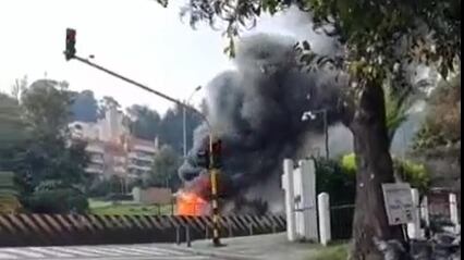 Explosión de un transformador en Suba.