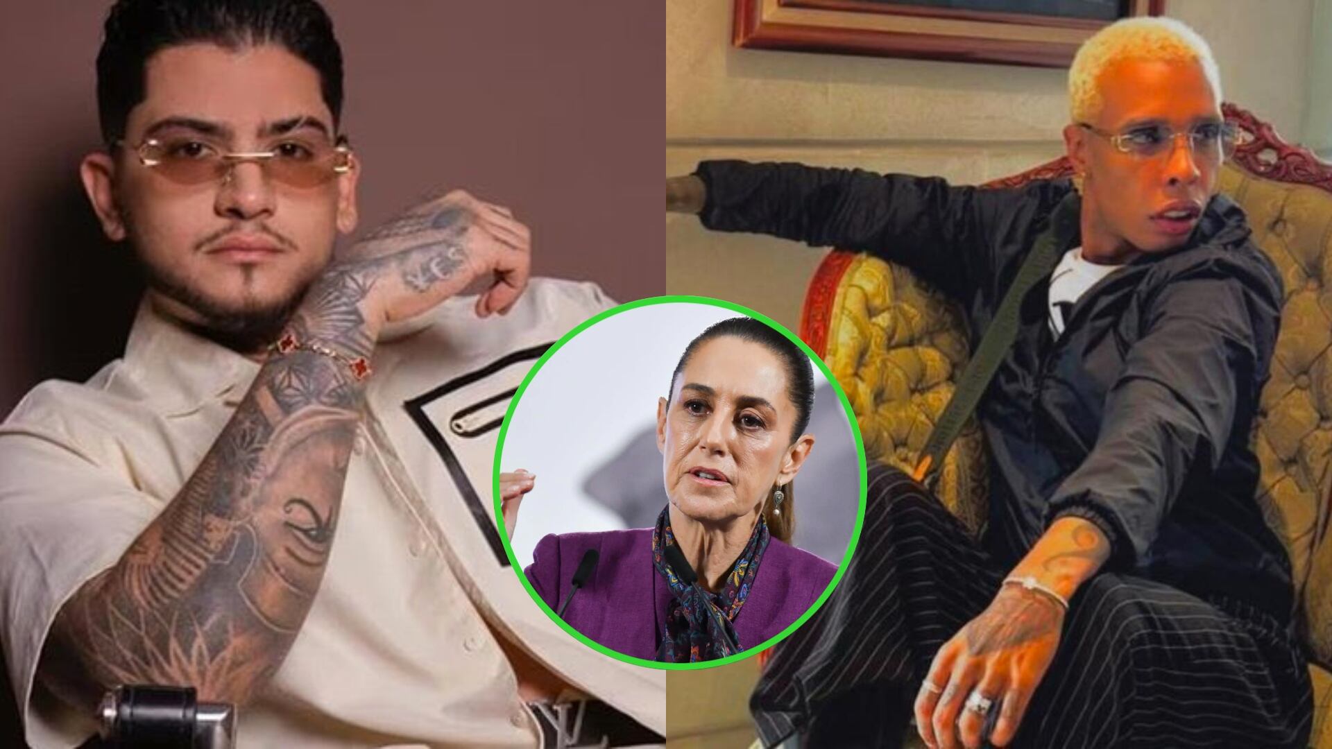 Claudia Sheinbaum, presidente de México, confirma búsqueda de B-King y Jorge Herrera los artistas colombianos desaparecidos (Redes sociales de B-KING y Regio Clow)