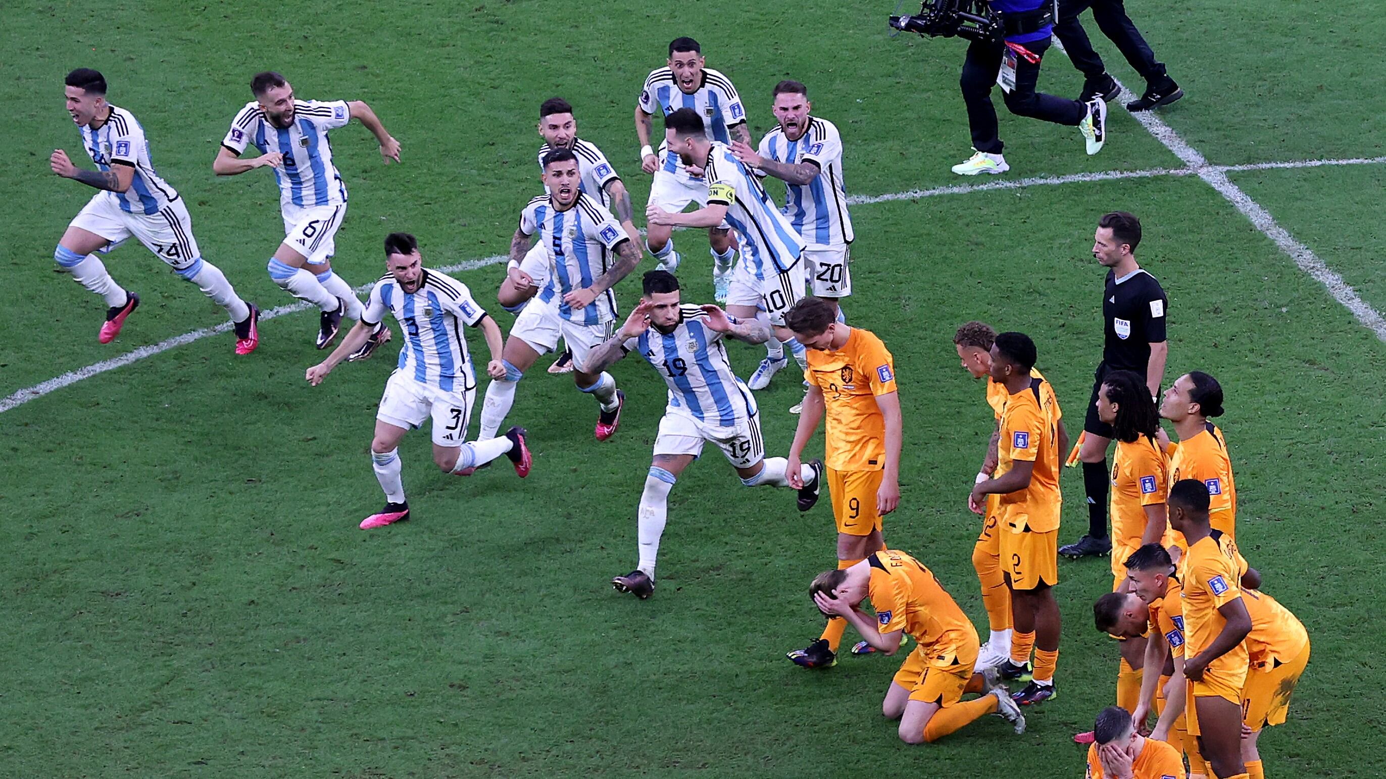 Festejo de la Selección Argentina