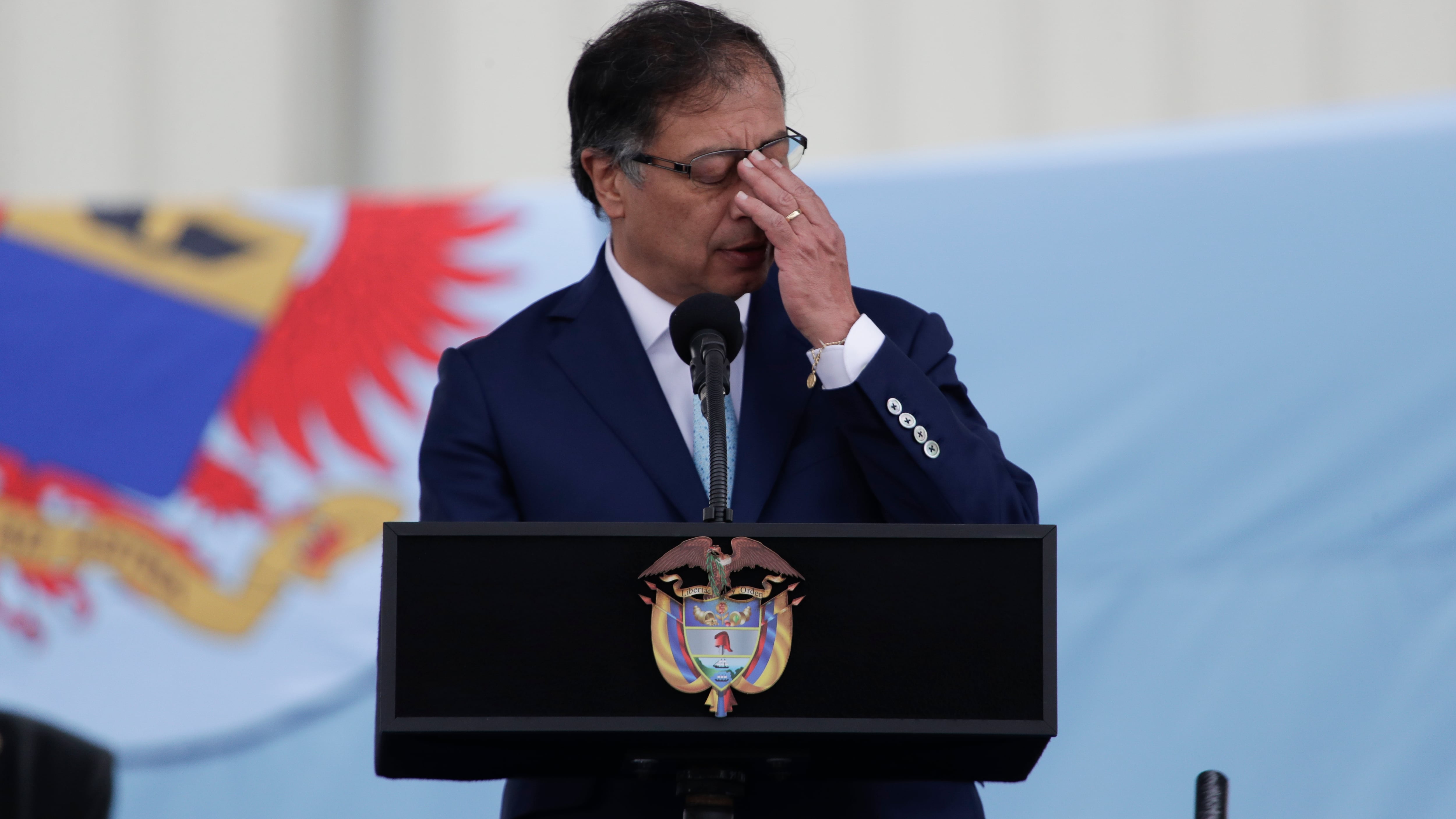 Gustavo Petro, presidente de Colombia, durante la celebración de los 103 años de la Fuerza Aérea Colombiana