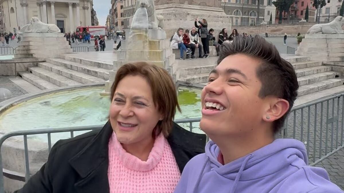 Alina Lozano y Jim Velásquez en Roma