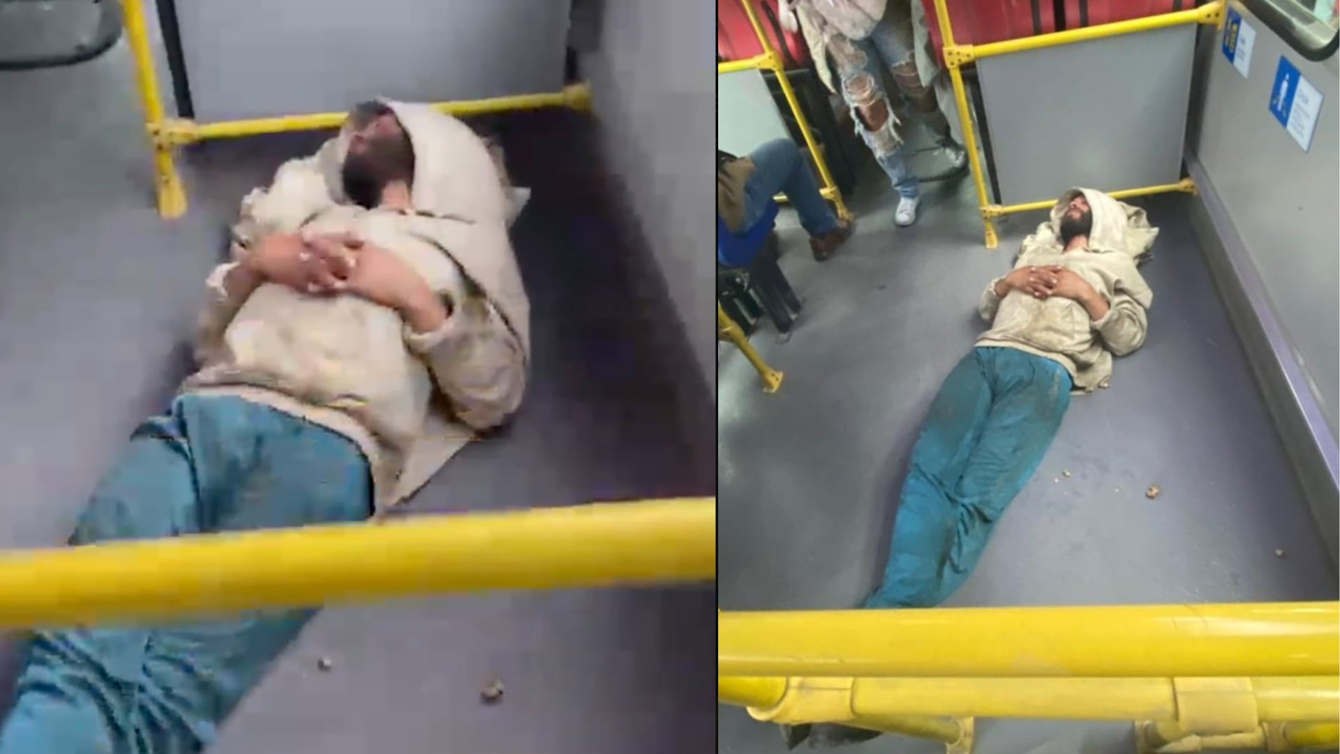 Indignación en Bogotá por habitante de calle que se durmió en bus del SITP