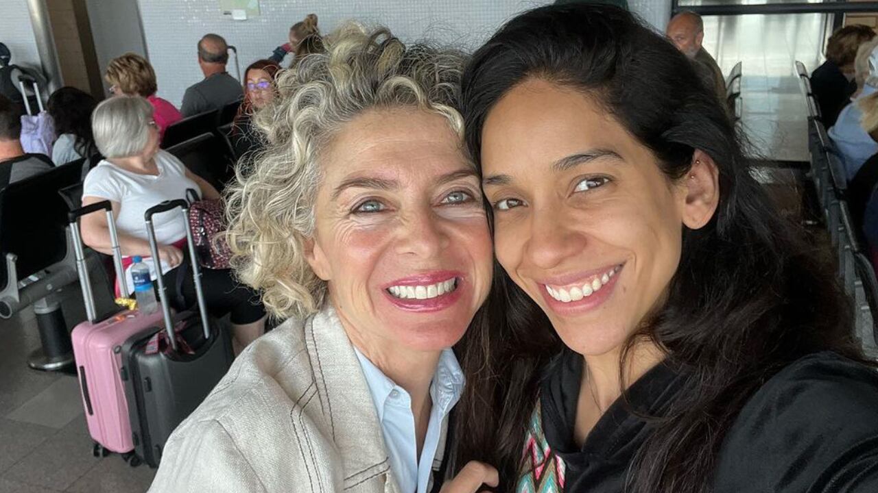 María Barreto junto a Margarita Rosa de Francisco rumbo al Festiva de Cine de Venecia