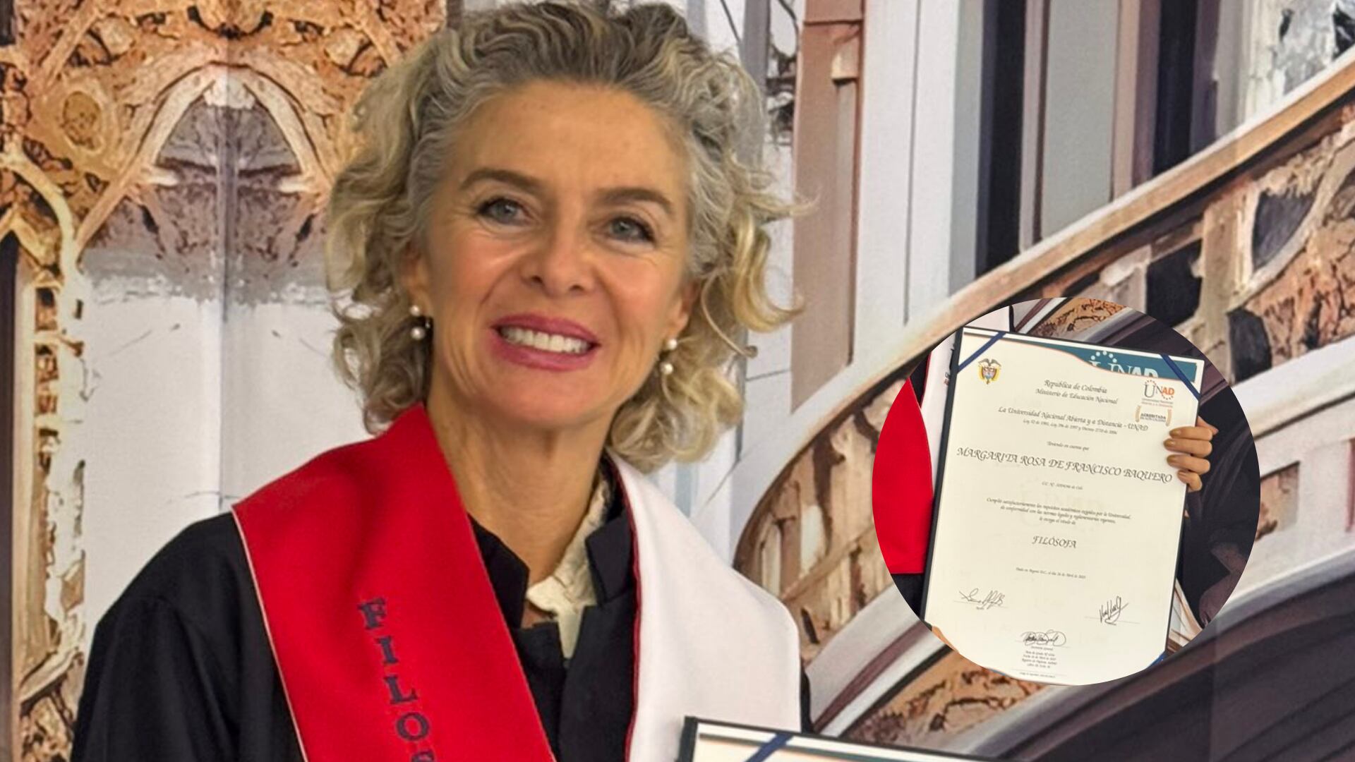 Margarita Rosa de Francisco confirmó que recibió beneficio en su pregrado